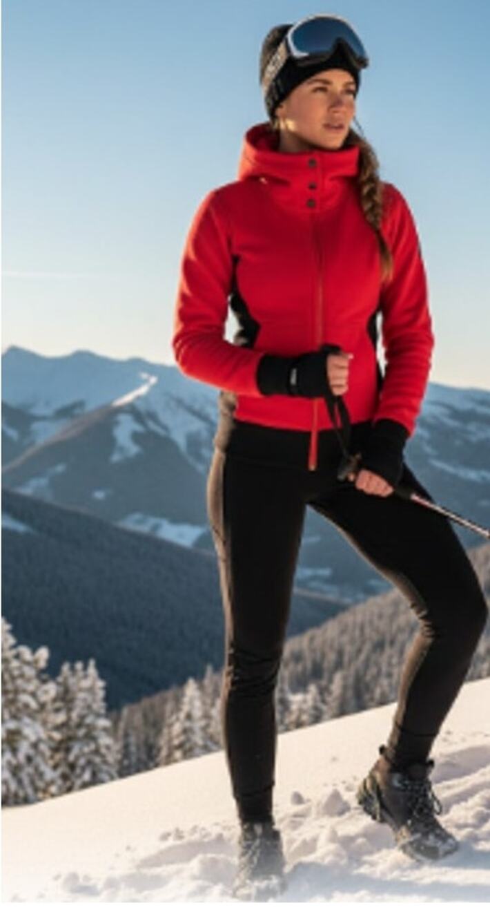 Ralph Lauren Women’s Red & Black Zip Up Hoodie Size XL